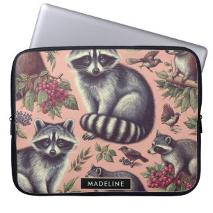 Schattige wasbeer Laptop Sleeve