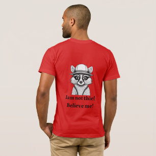 Schattige Wasbeer met Safarihoed T-shirt