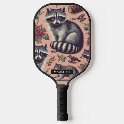  Schattige wasbeer Pickleball Paddle (Voorkant)