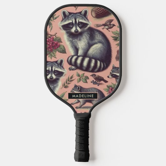  Schattige wasbeer Pickleball Paddle (Achterkant)