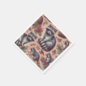 Schattige wasbeer Servet (Hoek)