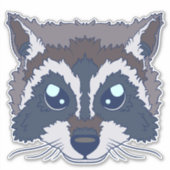 Schattige Wasbeer Sticker (Voorkant)