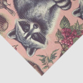 Schattige wasbeer Tissuepapier (Detail)