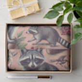 Schattige wasbeer Tissuepapier (Geschenk)