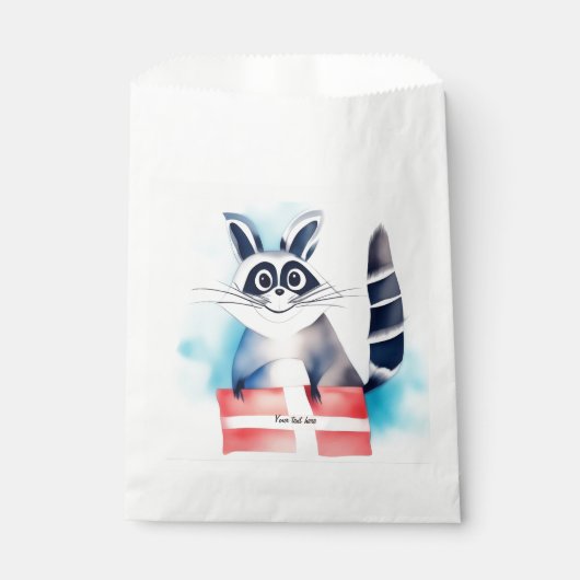 Schattige wasbeer verjaardagscadeau bedankzakje (Voorkant)