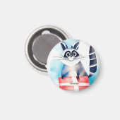 Schattige wasbeer verjaardagscadeau magneet (Voorkant / Achterkant)