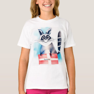 Schattige wasbeer verjaardagscadeau t-shirt