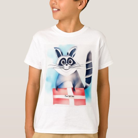 Schattige wasbeer verjaardagscadeau t-shirt (Voorkant)