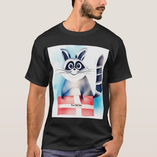 Schattige wasbeer verjaardagscadeau t-shirt (Voorkant)