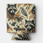 Schattige  wasbeerpatroon blikjeskoeler (Achterkant)