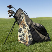 Schattige wasbeerpatroon golfhanddoek (Groen)