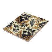 Schattige  wasbeerpatroon tegeltje (Zijkant)