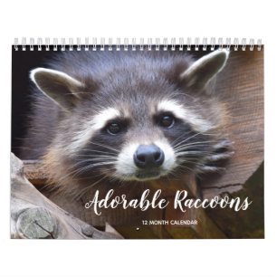 Schattige wasberen 2026 kalender