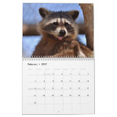 Schattige wasberen 2026 kalender (Feb 2027)