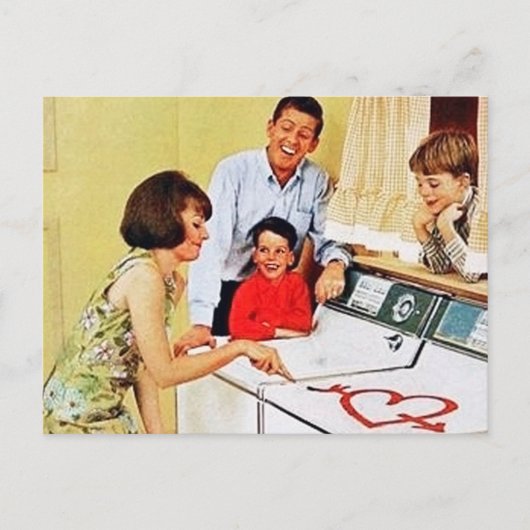 schattige waskamer briefkaart (Voorkant)