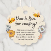 Schattige Wat zal het zijn Gender Reveal Baby show Bedankjes Labels (Achterkant)