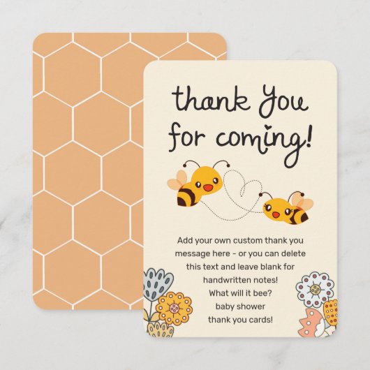 Schattige Wat zal het zijn Gender Reveal Baby show Bedankkaart (Voorkant / Achterkant)