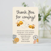 Schattige Wat zal het zijn Gender Reveal Baby show Bedankkaart (Staand voorkant)