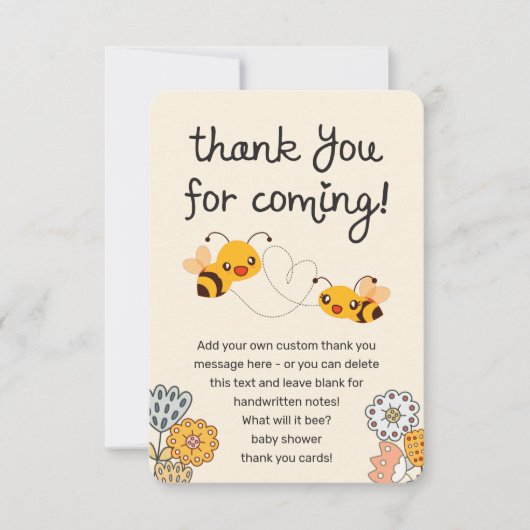 Schattige Wat zal het zijn Gender Reveal Baby show Bedankkaart (Voorkant)