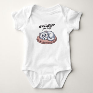 Schattige "Watching You, Baby" Perzische Kitten Romper