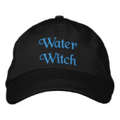 Schattige Water Witch Turquoise Blauw Zwart Geborduurde Pet (Voorkant)