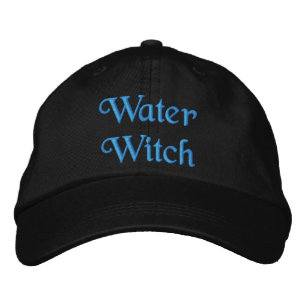 Schattige Water Witch Turquoise Blauw Zwart Geborduurde Pet