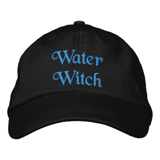 Schattige Water Witch Turquoise Blauw Zwart Geborduurde Pet (Voorkant)