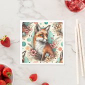 Schattige Watercolo Fox Schilderen Servet (Insitu)