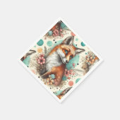 Schattige Watercolo Fox Schilderen Servet (Hoek)