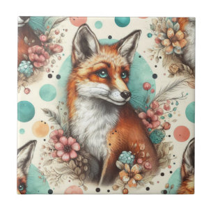 Schattige  Watercolo Fox Schilderen Tegeltje