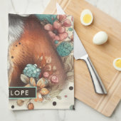 Schattige  Watercolo Fox Schilderen Theedoek (Quarter Fold)