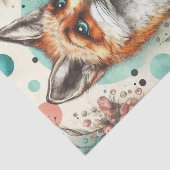 Schattige Watercolo Fox Schilderen Tissuepapier (Detail)