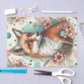 Schattige Watercolo Fox Schilderen Tissuepapier (Craft)