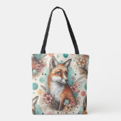 Schattige Watercolo Fox Schilderen Tote Bag (Achterkant)