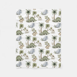 Schattige Watercolor Baby Dinosaurussen Fleece Deken