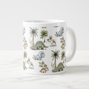 Schattige Watercolor Baby Dinosaurussen Grote Koffiekop