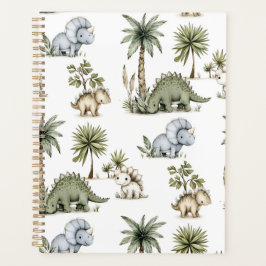Schattige Watercolor Baby Dinosaurussen Planner