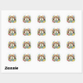 Schattige Watercolor Beagles Ronde Sticker (Vel)