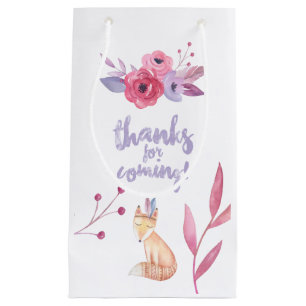 Schattige Watercolor Boho Tribal Baby Shower Bedan Klein Cadeauzakje