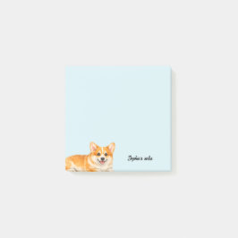 Schattige Watercolor Corgi Trendy Aangepast Post-it® Notes