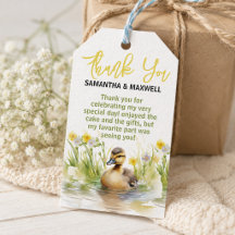 Schattige Watercolor Eend Jongens Baby Shower
