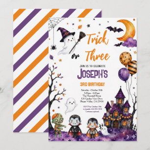 Schattige Watercolor Halloween Geest Verjaardag Ha Kaart