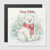 Schattige watercolor ijsbeer winter (Voorkant / Achterkant)