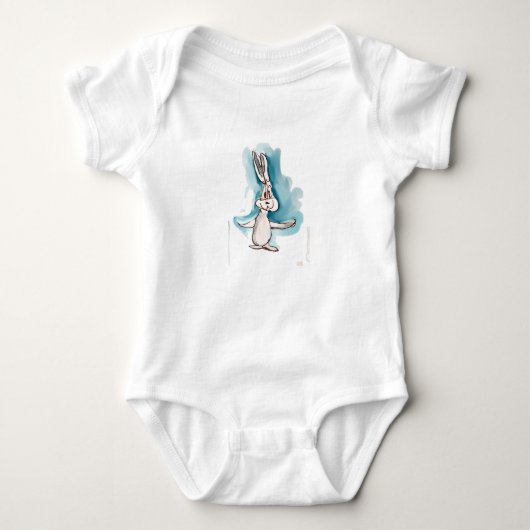 Schattige Watercolor Konijn Baby Romper (Voorkant)