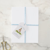 Schattige watercolor paashaas cadeaulabel (Met Touw)