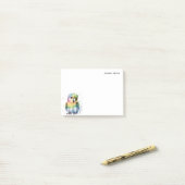 Schattige Watercolor Papegaai Moderne Gepersonalis Post-it® Notes (Op bureau)