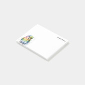 Schattige Watercolor Papegaai Moderne Gepersonalis Post-it® Notes (Schuin)