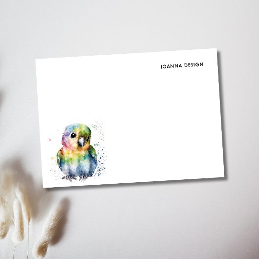 Schattige Watercolor Papegaai Moderne Gepersonalis Post-it® Notes