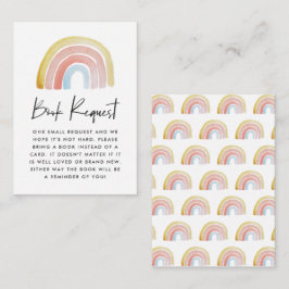 Schattige Watercolor Regenboog Baby Shower Boek Ve Informatiekaartje
