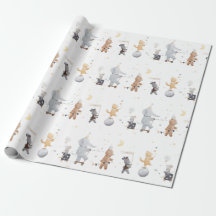 Schattige Watercolor Safari Circus Dieren Boho